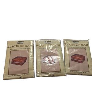 *NEW*  Better Home Clear Zippered Blanket Storage Bag Set Of 3 Size 21"x25"x11"